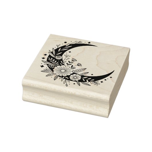 Maak Je Eigen Boho Bloem Halve Maan Rubberstempel (Stempel)