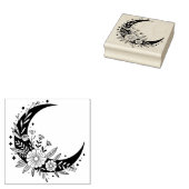 Maak Je Eigen Boho Bloem Halve Maan Rubberstempel (Gestempeld)
