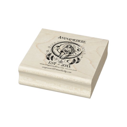 Maak Je Eigen Boho Halvemaan Godin Rubberstempel (Stempel)