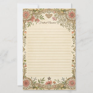 Maak Je Eigen Boho Koraal Bloem Deco Notitiepapier Briefpapier