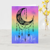 Maak Je Eigen Boho Magische Maan Silhouet Kaart (Gele Bloem)
