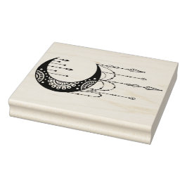 Maak Je Eigen Boho Mandala Maan Silhouet Rubberstempel