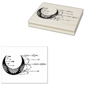 Maak Je Eigen Boho Mandala Maan Silhouet Rubberstempel (Gestempeld)