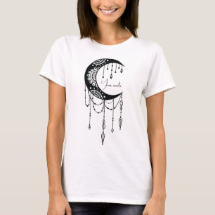 Maak Je Eigen Boho Mandala Maan Silhouet T-shirt