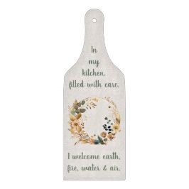Maak Je Eigen Boho Teal & Gouden Bloemenmaan Snijplank