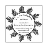Maak Je Eigen Boho Veren Logo Rubberstempel (Afrduk)