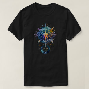 Maak je eigen Boho veren, maan en ster T-shirt