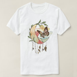 Maak Je Eigen Boho Vlinder Maan Dreamcatcher T-shirt
