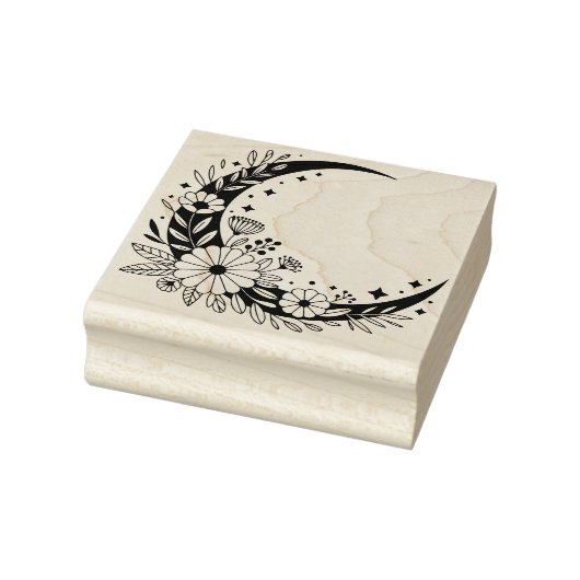 Maak Je Eigen Boho Wilde Bloemen Halve Maan Rubberstempel (Stempel)