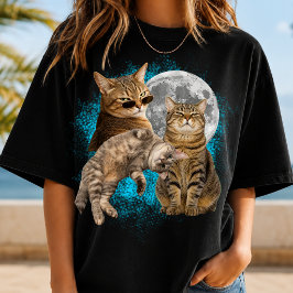 MAAK JE Eigen Bootleg Kat Foto T-shirt Cadeau