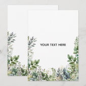 Maak Je Eigen Botanische Ontwerp Bedankkaart (Voorkant / Achterkant)