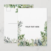 Maak Je Eigen Botanische Ontwerp Briefkaart (Voorkant / Achterkant)