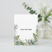Maak Je Eigen Botanische Ontwerp Feestdagenkaart (Staand voorkant)