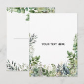 Maak Je Eigen Botanische Ontwerp Feestdagenkaart (Voorkant / Achterkant)