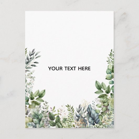 Maak Je Eigen Botanische Ontwerp Feestdagenkaart (Voorkant)