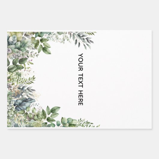 Maak Je Eigen Botanische Ontwerp Inpakpapier Vel (Voorkant)