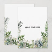Maak Je Eigen Botanische Ontwerp Kaart (Voorkant / Achterkant)