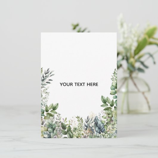 Maak Je Eigen Botanische Ontwerp Kaart (Staand voorkant)