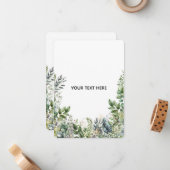 Maak Je Eigen Botanische Ontwerp Notitiekaartje (Voorkant / Achterkant in situ)
