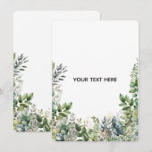 Maak Je Eigen Botanische Ontwerp Notitiekaartje (Voorkant / Achterkant)