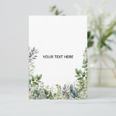 Maak Je Eigen Botanische Ontwerp RSVP Kaartje (Staand voorkant)