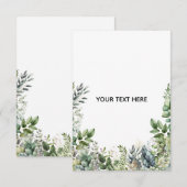 Maak Je Eigen Botanische Ontwerp RSVP Kaartje (Voorkant / Achterkant)