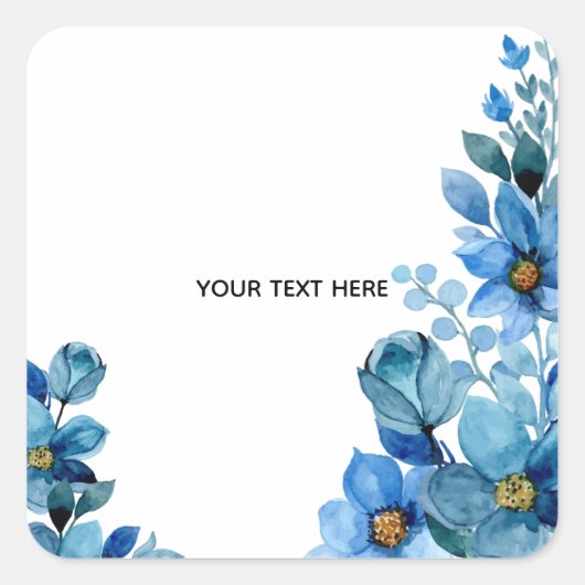 Maak Je Eigen Botanische Ontwerp Vierkante Sticker (Voorkant)