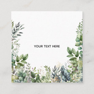 Maak Je Eigen Botanische Ontwerp Vierkante Visitekaartje