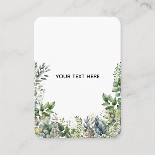 Maak Je Eigen Botanische Ontwerp Visitekaartje (Voorkant)