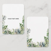 Maak Je Eigen Botanische Ontwerp Visitekaartje (Voorkant / Achterkant)