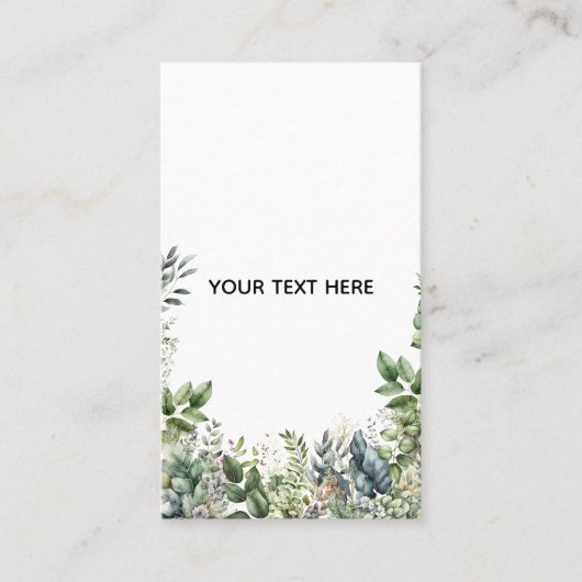 Maak Je Eigen Botanische Ontwerp Visitekaartje (Voorkant)