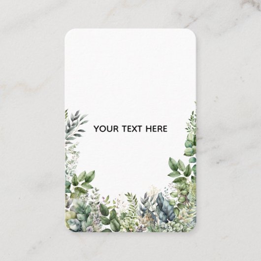 Maak Je Eigen Botanische Ontwerp Visitekaartje (Voorkant)