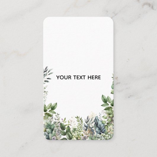 Maak Je Eigen Botanische Ontwerp Visitekaartje (Voorkant)