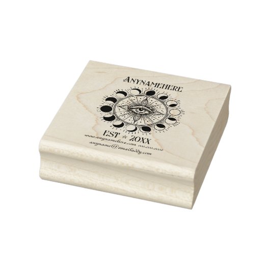 Maak Je Eigen Boze Oog Dubbele Maanfasen Rubberstempel (Stempel)