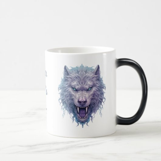 Maak Je Eigen Boze Paarse Wolf Magische Mok (Rechts)