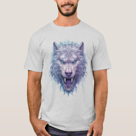 Maak je eigen boze paarse wolf t-shirt