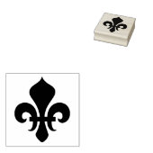 Maak je eigen brede Fleur de Lis Rubberstempel (Gestempeld)