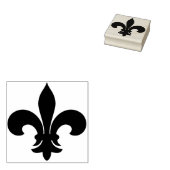 Maak je eigen brede Fleur de Lis Rubberstempel (Gestempeld)