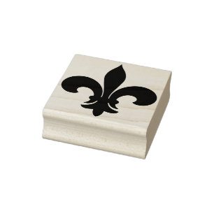 Maak je eigen brede Fleur de Lis Rubberstempel