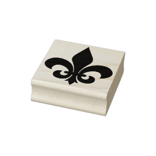 Maak Je Eigen Brede Koninklijke Fleur De Lis Rubberstempel