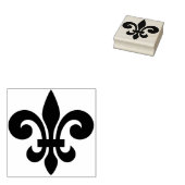 Maak Je Eigen Brede Spear Fleur De Lis Rubberstempel (Gestempeld)