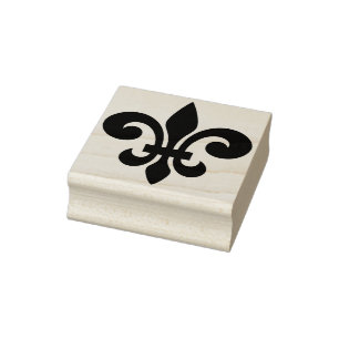 Maak Je Eigen Brede Spear Fleur De Lis Rubberstempel