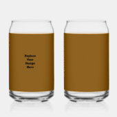 Maak Je Eigen Bruin Blikvorm Glas (Voorkant)