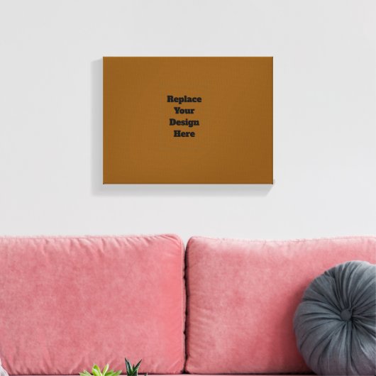 Maak Je Eigen Bruin Canvas Afdruk (Insitu (Woonkamer))