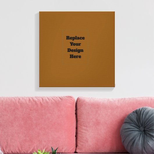 Maak Je Eigen Bruin Canvas Afdruk (Insitu (Woonkamer))