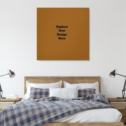 Maak Je Eigen Bruin Canvas Afdruk (Insitu (Slaapkamer))
