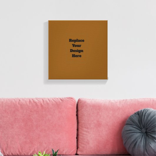 Maak Je Eigen Bruin Canvas Afdruk (Insitu (Woonkamer))