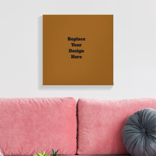 Maak Je Eigen Bruin Canvas Afdruk (Insitu (Woonkamer))