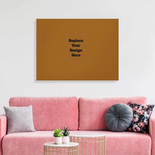 Maak je eigen Bruin Canvas Afdruk (Insitu (Woonkamer))