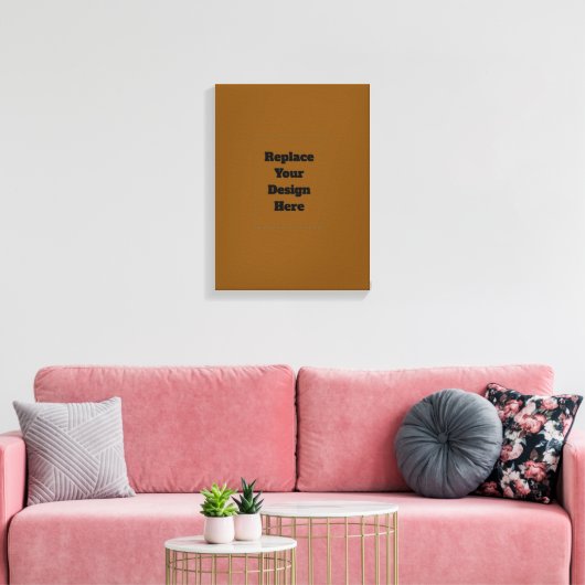 Maak je eigen Bruin Canvas Afdruk (Insitu (Woonkamer))